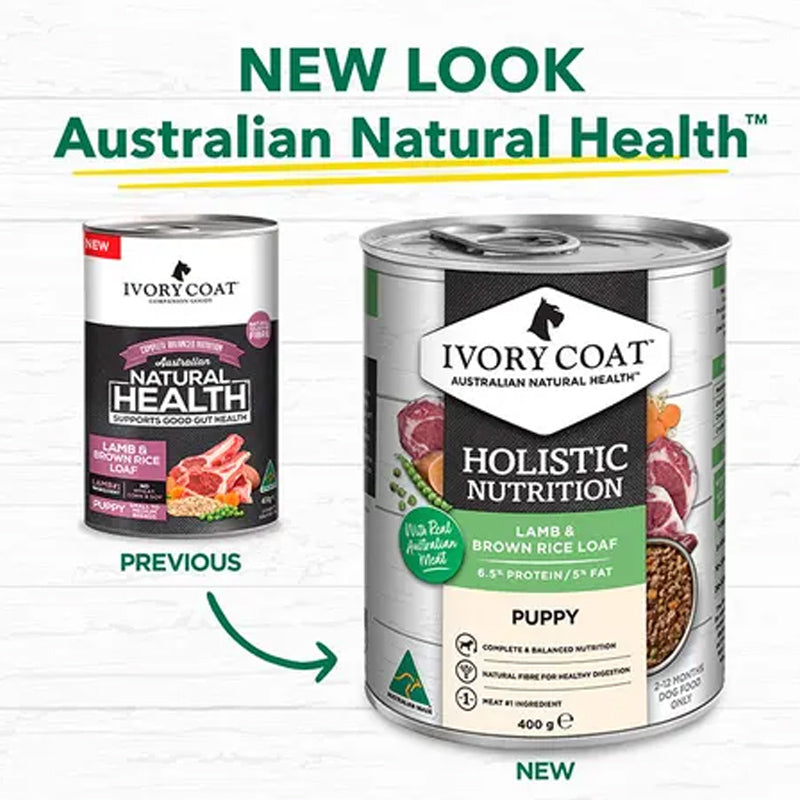 IVORY COAT DOG PUPPY SMALL MEDIUM BREED WHOLEGRAIN LAMB BROWN RICE 400G
