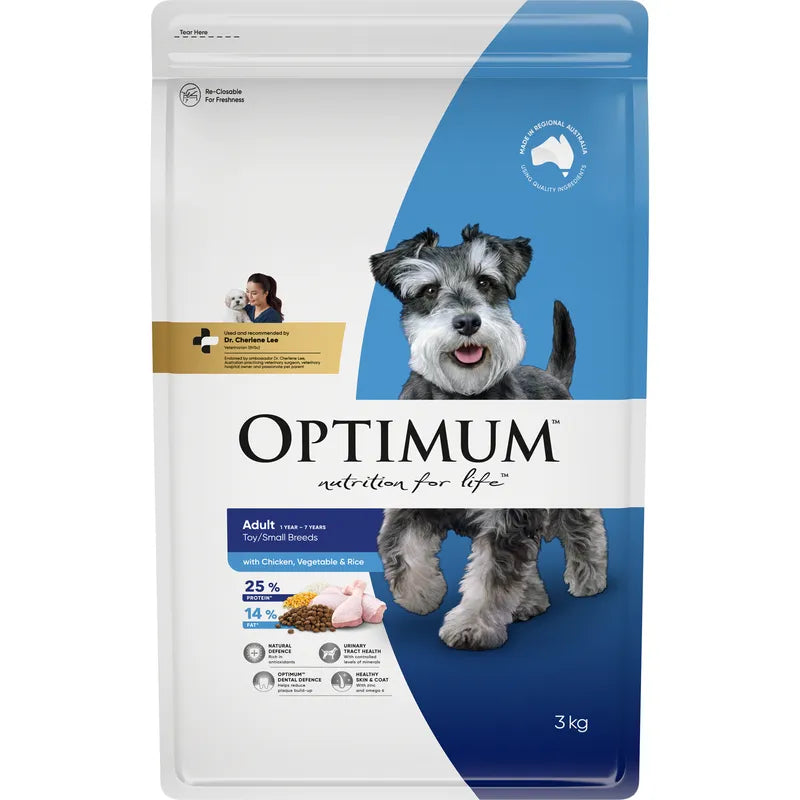 OPTIMUM ADULT TOY SMALL BREEDS DOG CHICKEN VEGETABLE RICE 3KG/15KG