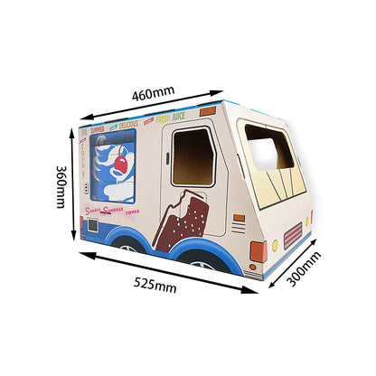 ZODIAC Cat Scratcher-Ice Cream Van- Blue 38x 39x 37 cm