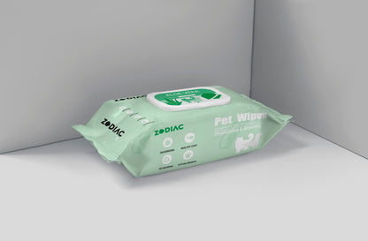 ZODIAC Pet Wipes 100 Pcs/Bag