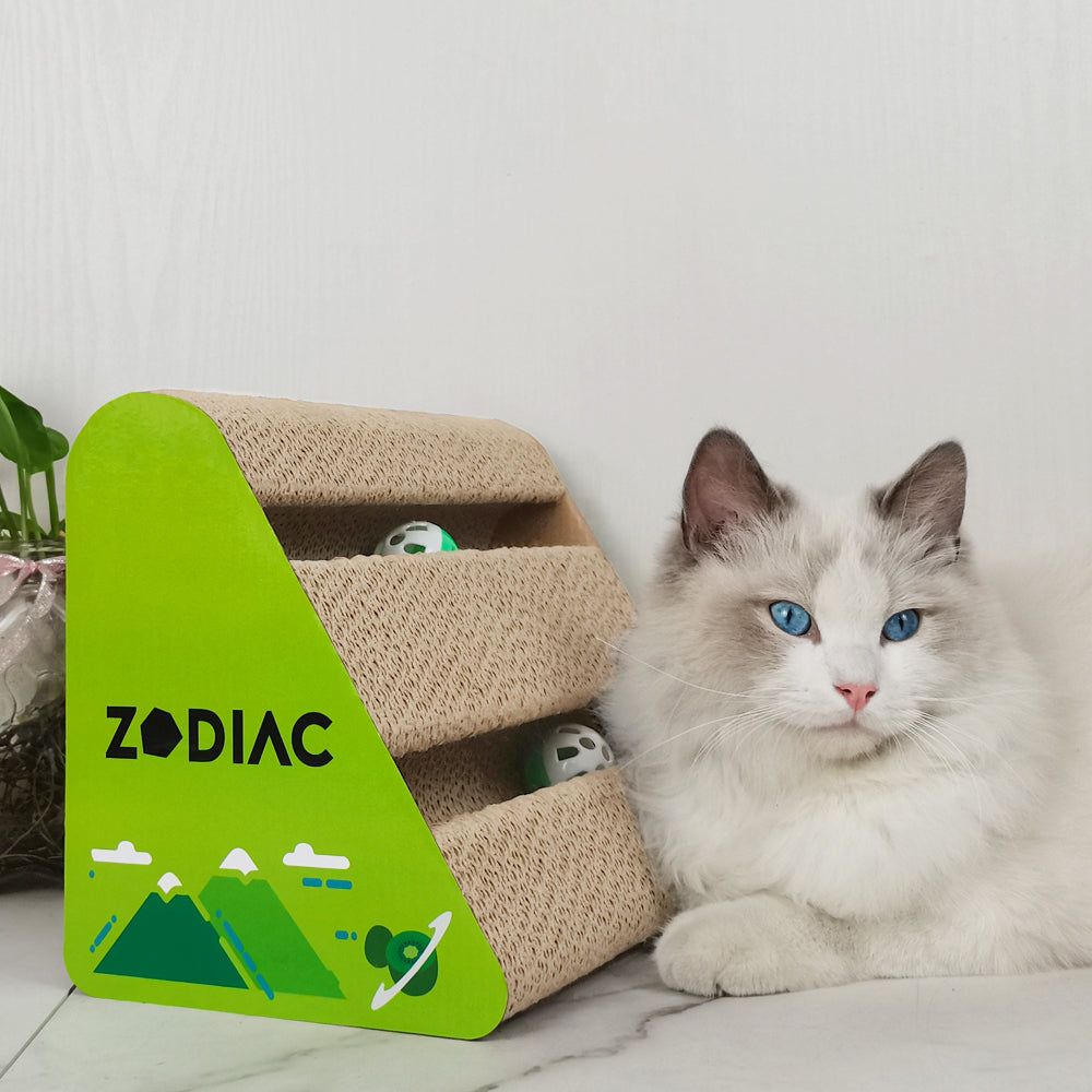 ZODIAC Triangle Cat Ball Cat Scratcher