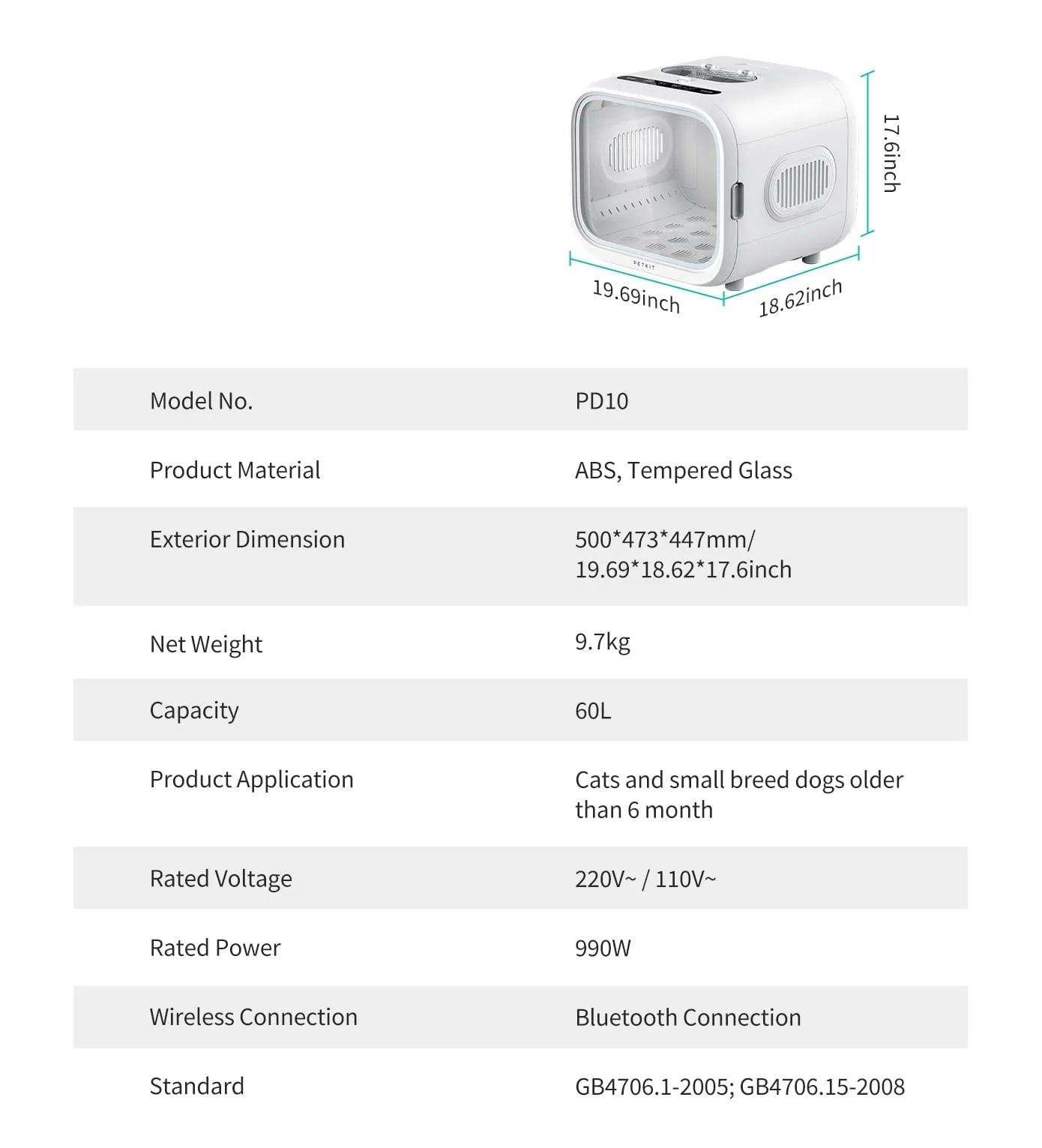 PETKIT AIRSALON Smart Pet Dryer Box