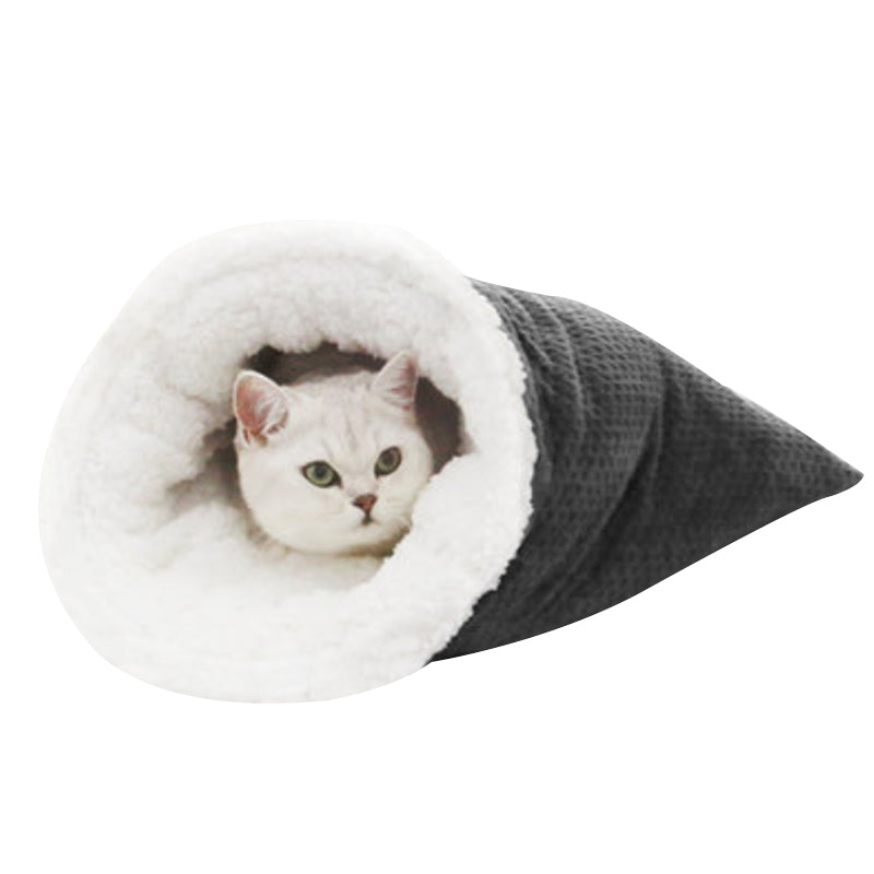 CURLY TAIL Pet Bed Kennel Puppy Cave Super Soft Velvet Pet Warmer Cat Dog House