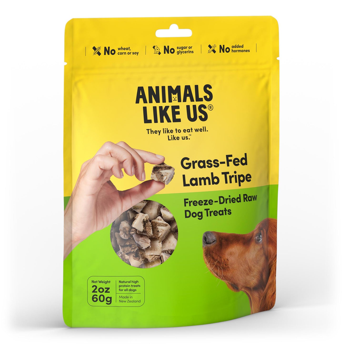 Animals Like Us - Grass-Fed Lamb Tripe Freeze-Dried Raw Dog Treats 60g