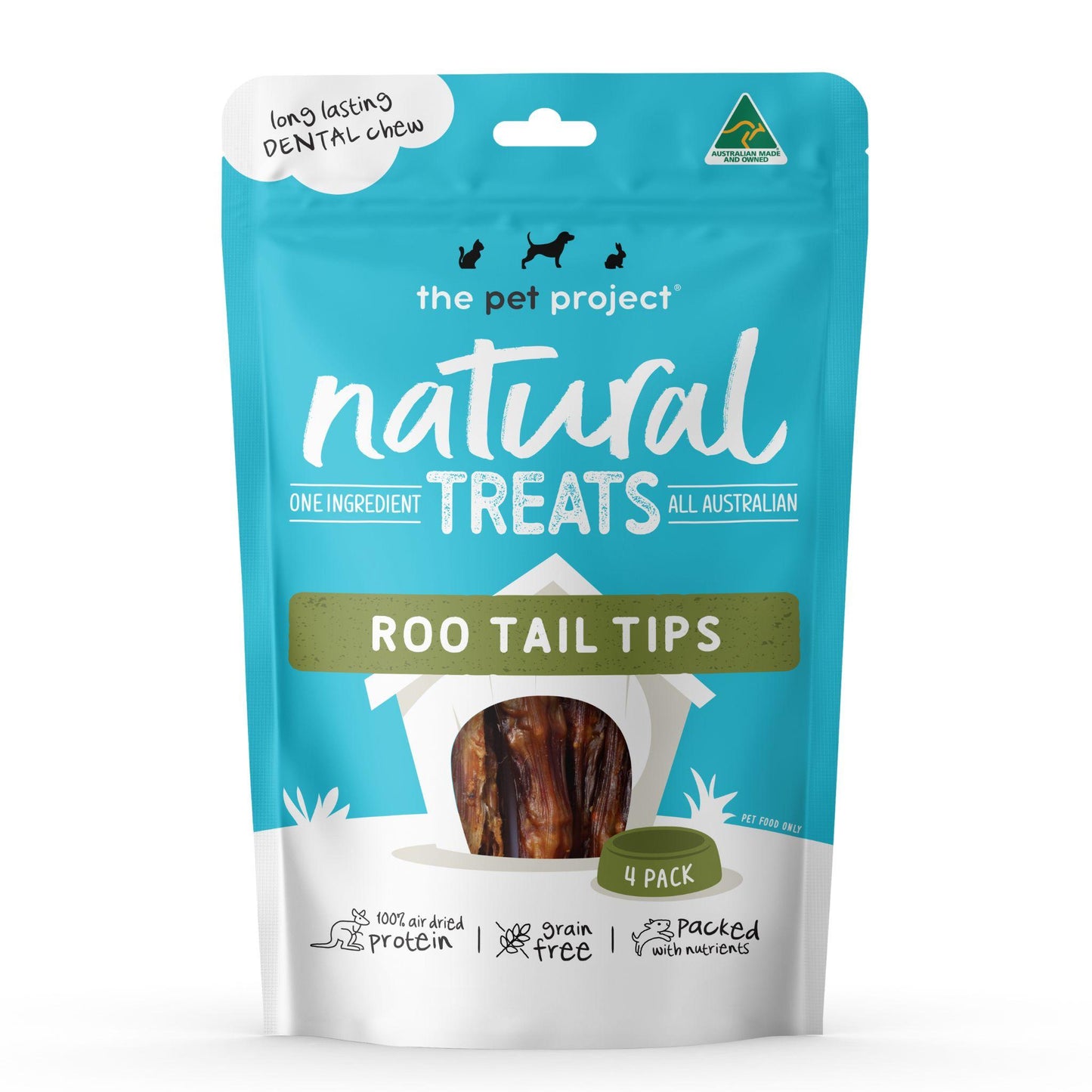 The Pet Project - Roo Tail Tips (4 Pack) Dog Dental Chew