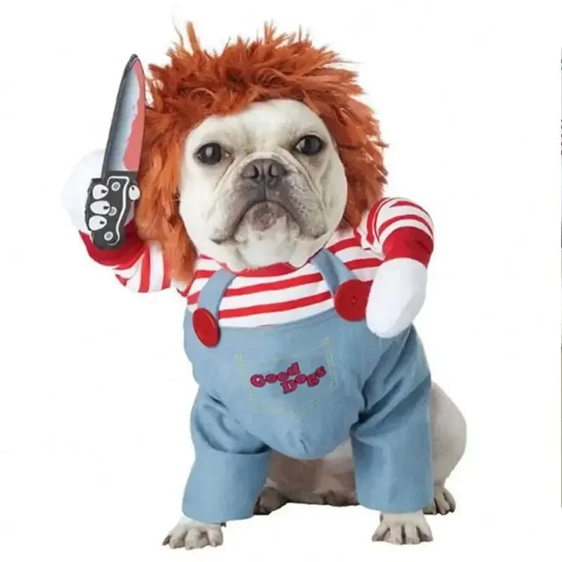 Halloween Dagger Pet Transformation Dress Festival Funny Knife Holding Dog Clothes Cat Standing Dress Pet Dress Up