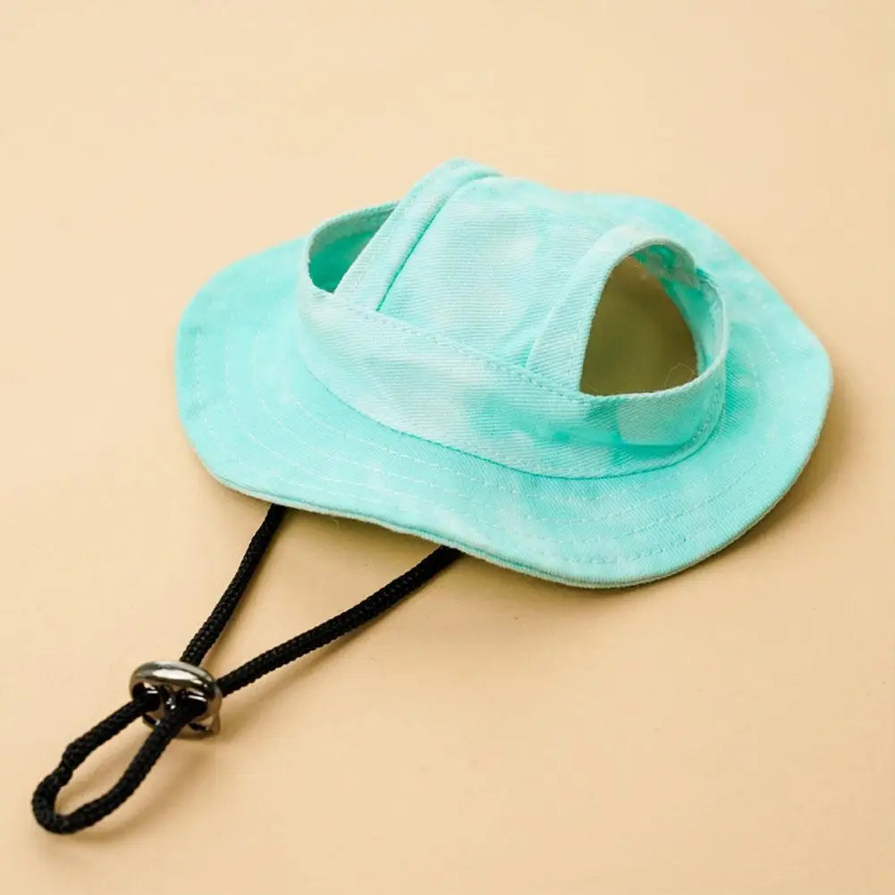 Small Dog Cat Hats Adjustable Outdoor Travel Sun Protection Sport Hat For Cat Chihuahua Cap Anti Stripping Ears Bucket Hat M9S7