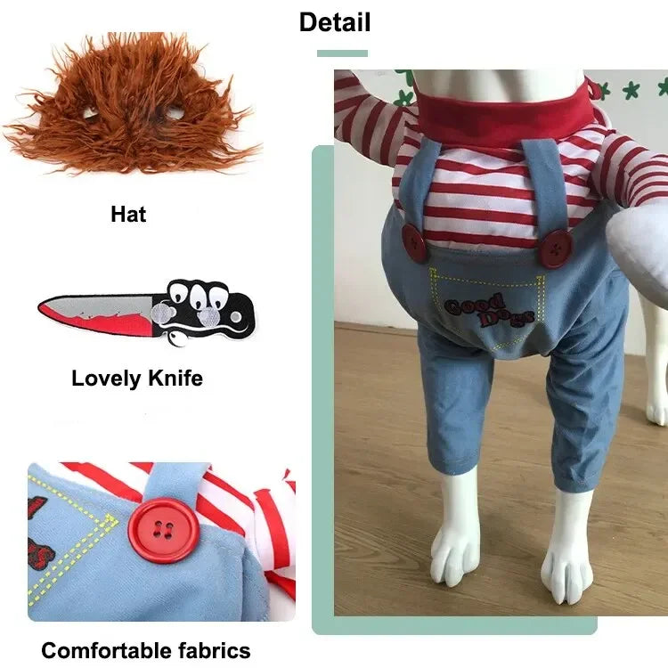 Halloween Dagger Pet Transformation Dress Festival Funny Knife Holding Dog Clothes Cat Standing Dress Pet Dress Up