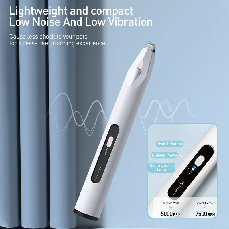 ROJECO Dog Hair Trimmer Professional Pet Foot Hair Trimmer Dog Grooming Clippers for Dogs Haircut Hair Cutting Electric Shaver