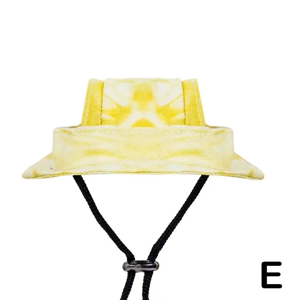 Small Dog Cat Hats Adjustable Outdoor Travel Sun Protection Sport Hat For Cat Chihuahua Cap Anti Stripping Ears Bucket Hat M9S7