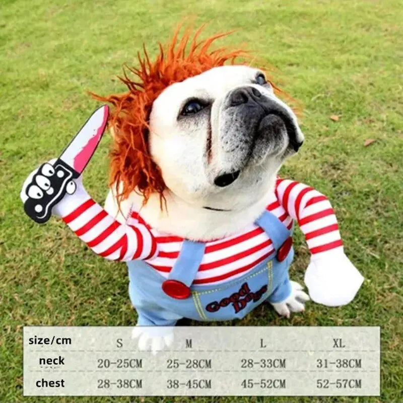 Halloween Dagger Pet Transformation Dress Festival Funny Knife Holding Dog Clothes Cat Standing Dress Pet Dress Up
