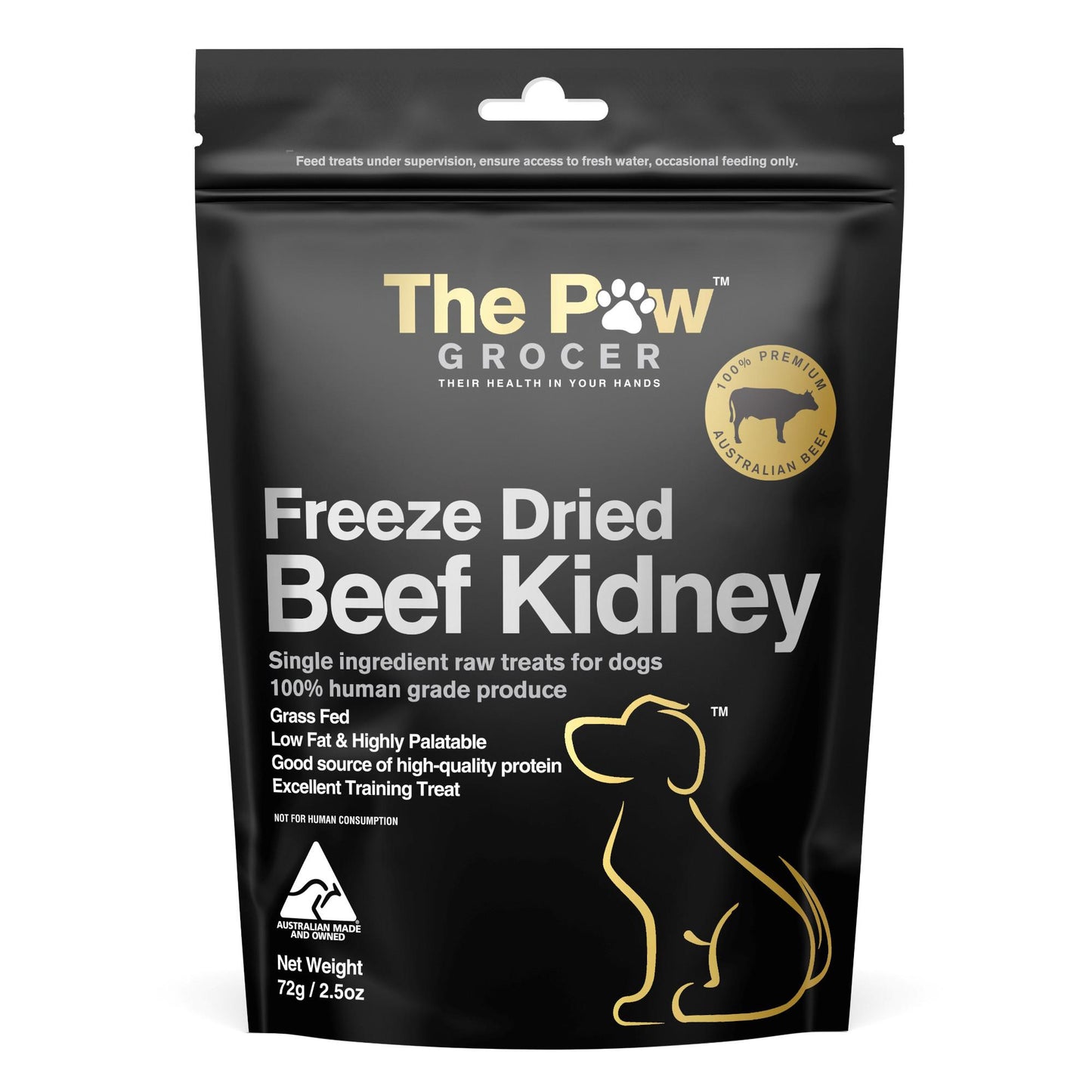 The Paw Grocer Dog - Black Label Beef Kidney 72g