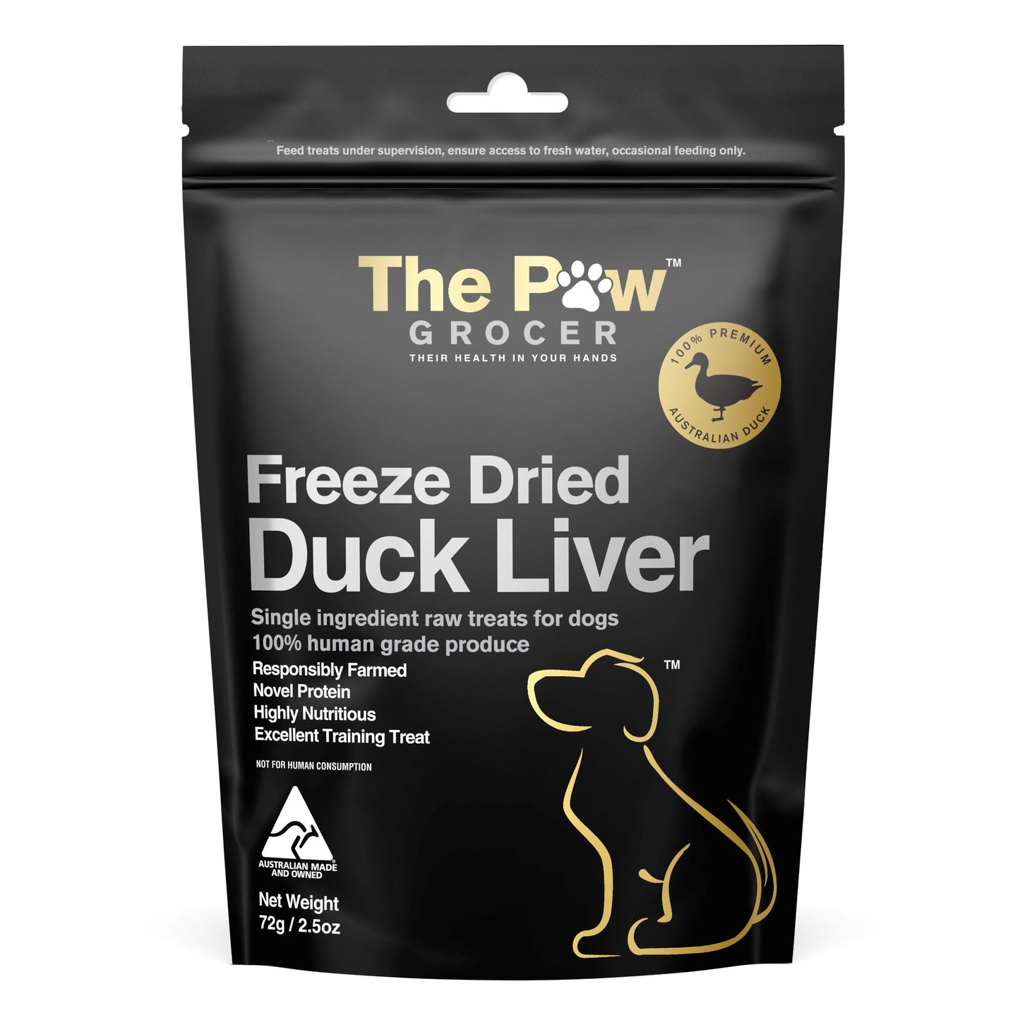 The Paw Grocer Dog - Black Label Duck Liver 72g