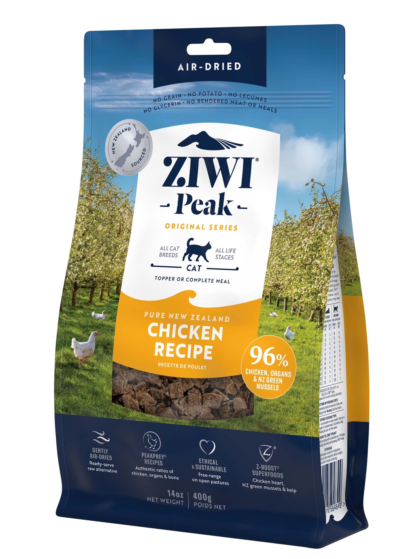 Ziwi Peak Air Dried Cat Food Chicken 400g / 1kg