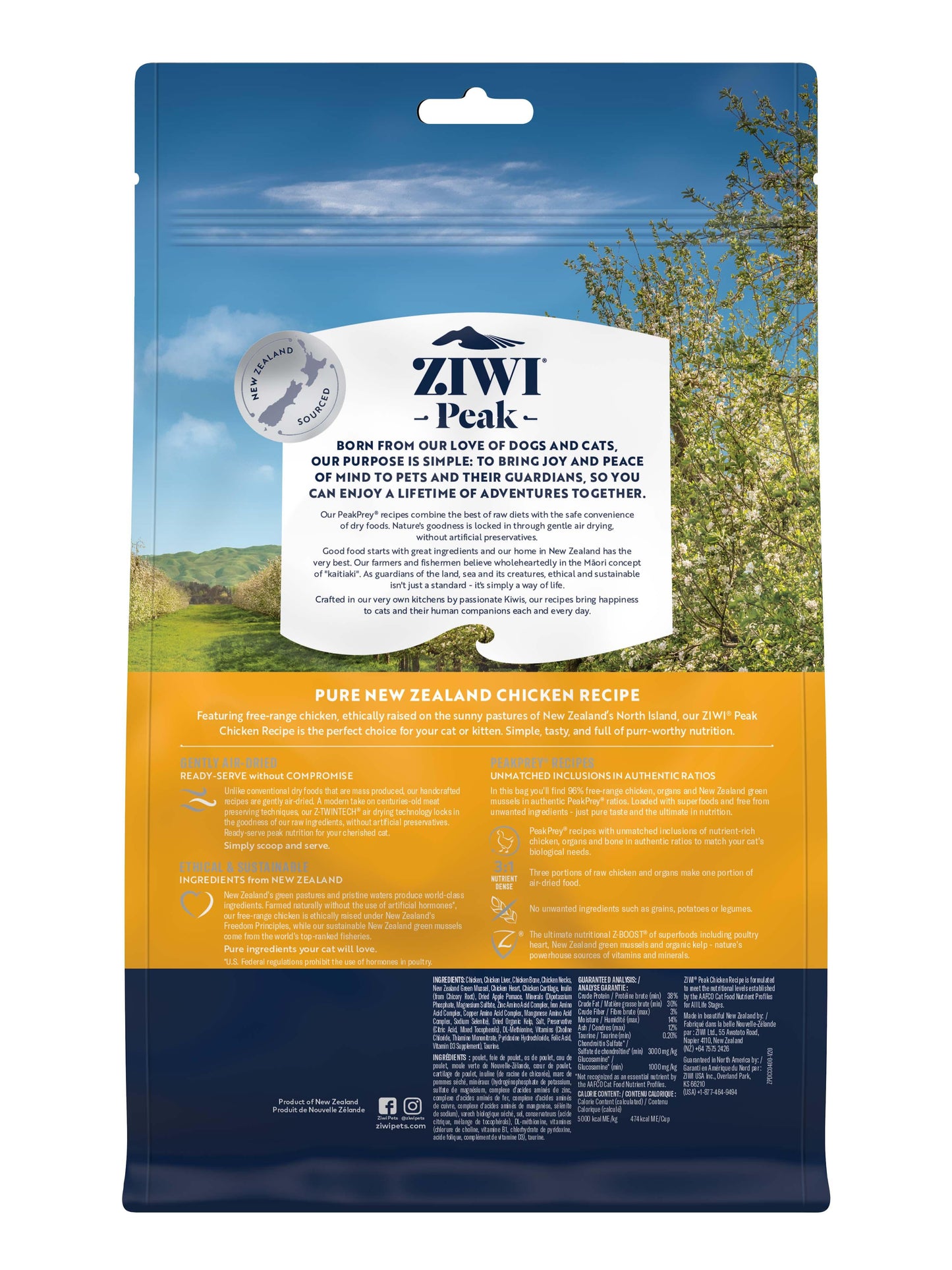 Ziwi Peak Air Dried Cat Food Chicken 400g / 1kg
