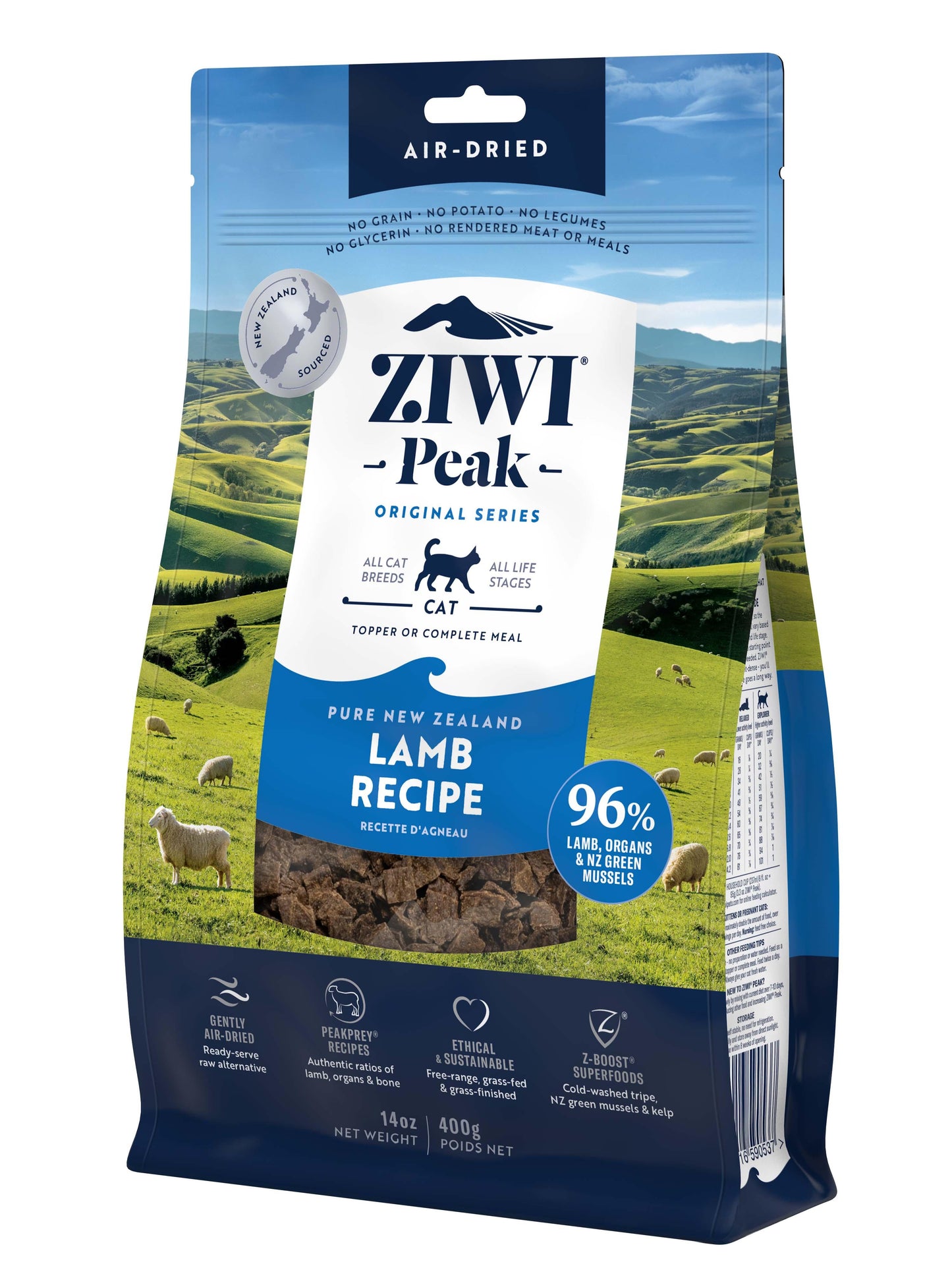 Ziwi Peak Air Dried Cat Food Lamb 400g / 1kg