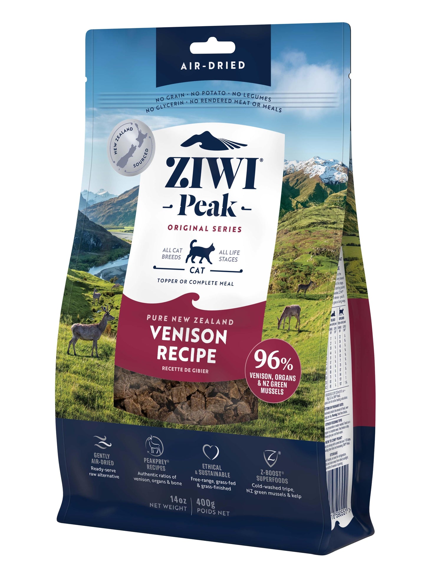 Ziwi Peak Air Dried Cat Food 400g Venison