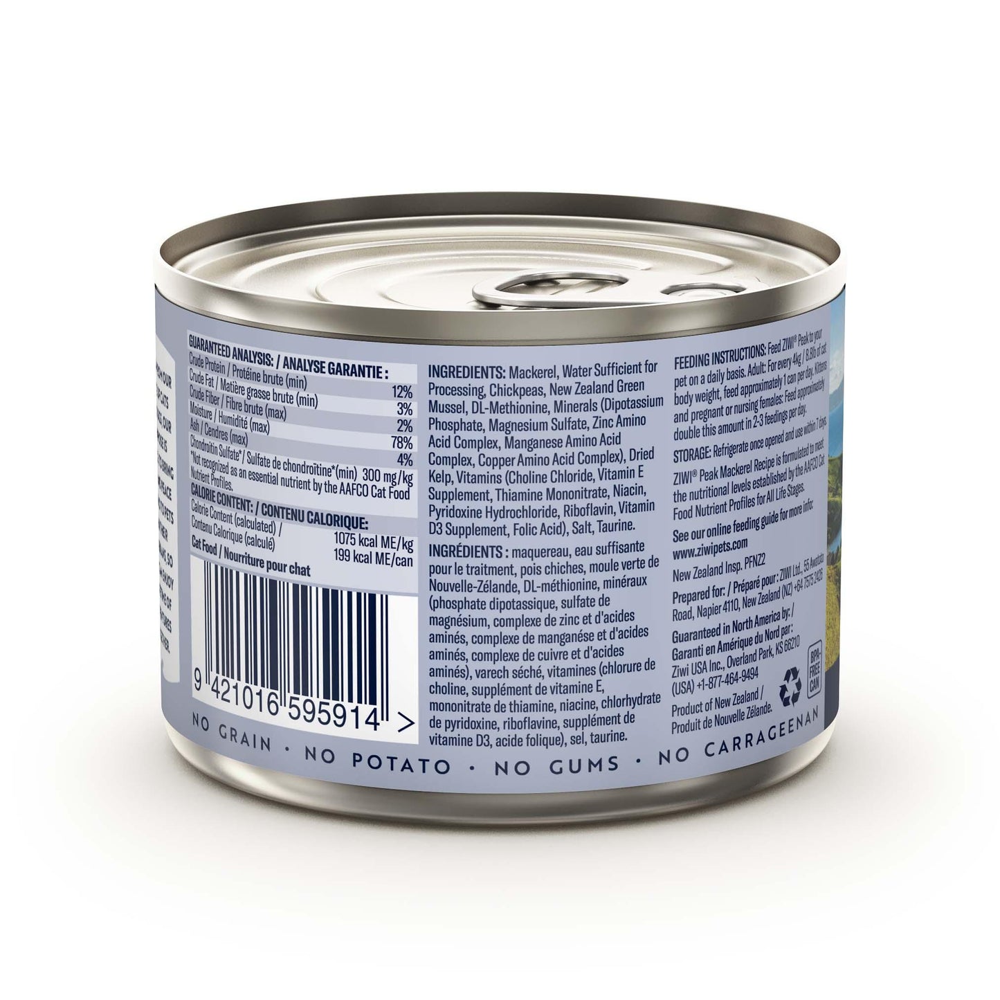 Ziwi Peak Cat Can 185g (FISH) Mackerel