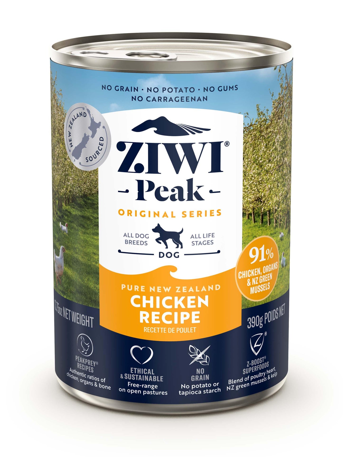 Ziwi Peak Dog Can 390g Chicken
