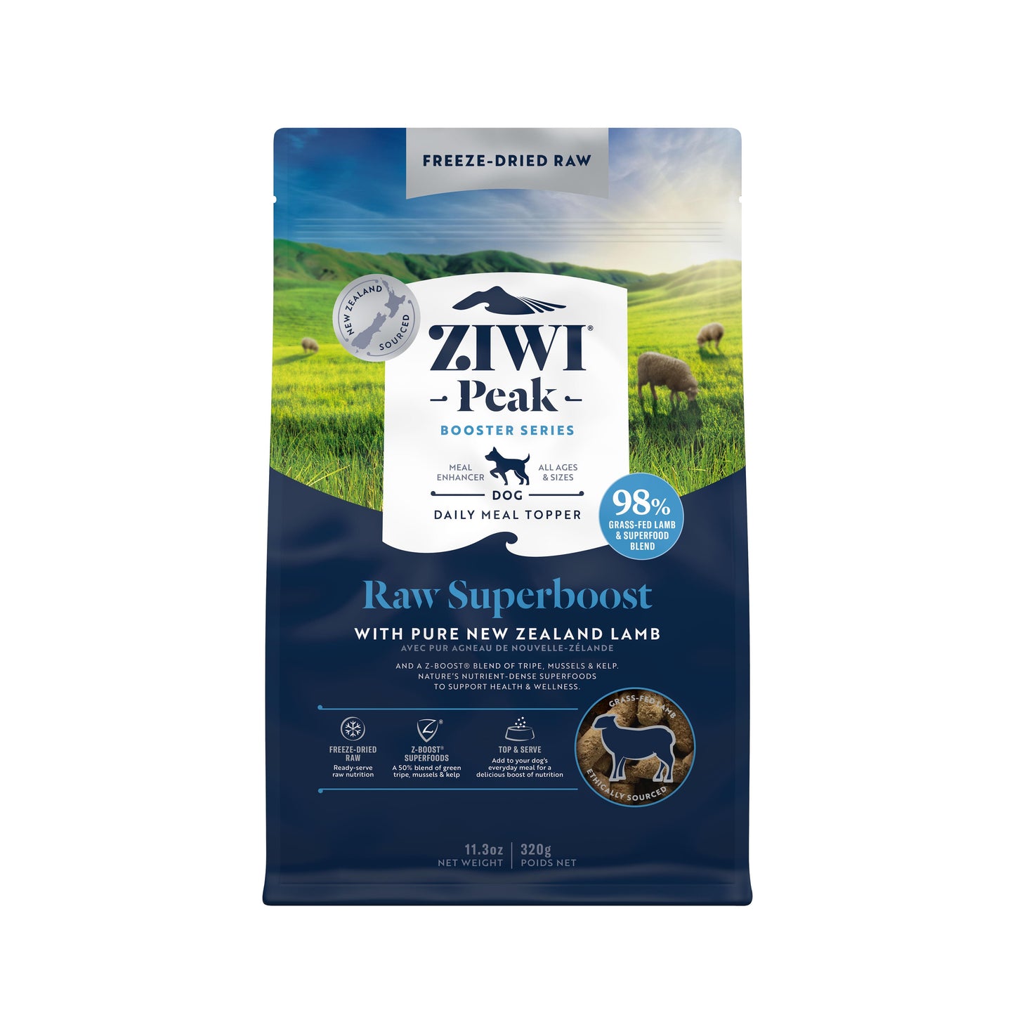 Ziwi Peak Freeze Dried Dog Superboost Lamb 320g / 114g