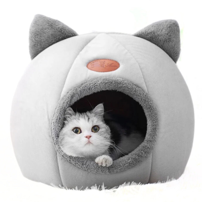 New Deep Sleep Comfort In Winter Cat Bed Iittle Mat Basket Small Dog House Products Pets Tent Cozy Cave Nest Indoor Cama Gato