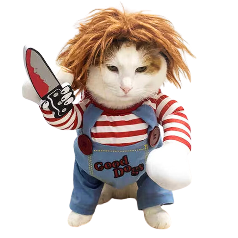 Halloween Dagger Pet Transformation Dress Festival Funny Knife Holding Dog Clothes Cat Standing Dress Pet Dress Up