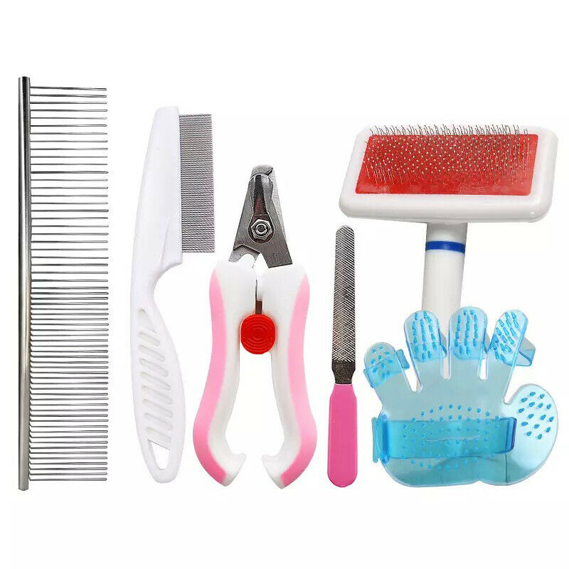 Pets Grooming Set: Six-in-One Scissor and Brush Kit