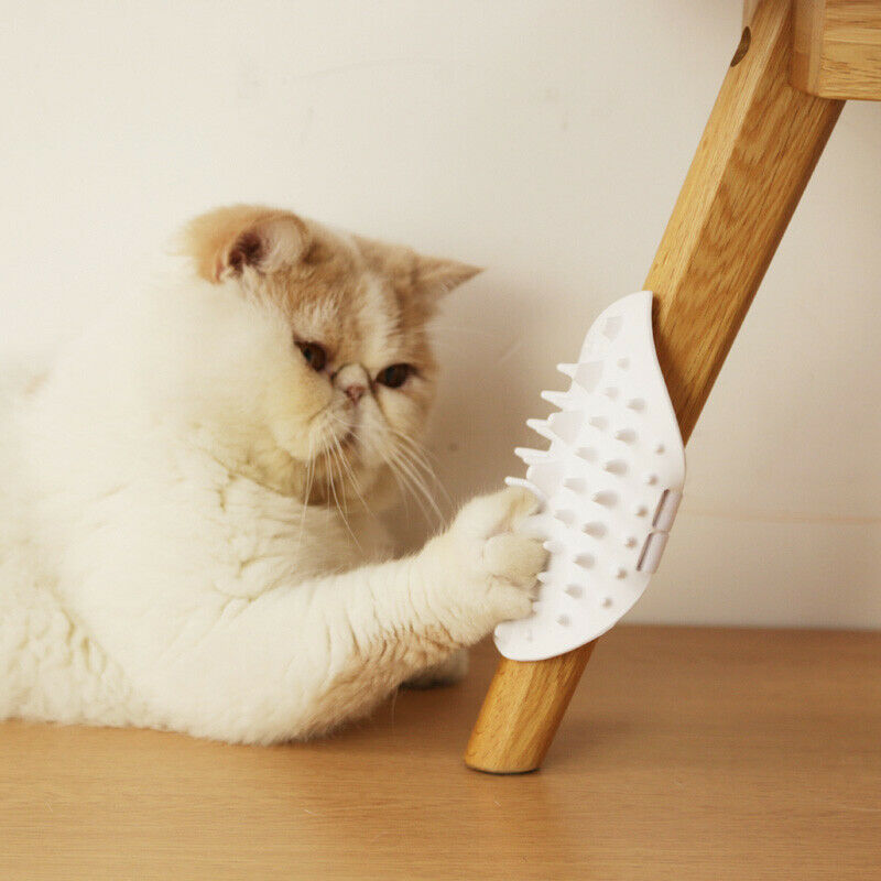 Pet Cat Facial Fur Hair Massager Scratching Rubbing Body Silicone Comb Brush