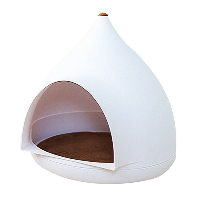 Water-Drop Shaped Pet Hut for Cats and Dogs Semi-Closed Universal Winter Bed