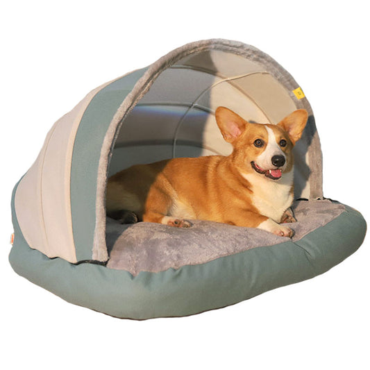 Pet Cat Dog Kennel Removable Washable House Bed Warm Winter Semi-enclosed Tent