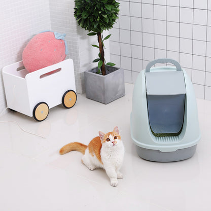 Pet Cat Litter Basin Fully Enclosed Toilet Box Deodorant Anti-splashing HOOPET