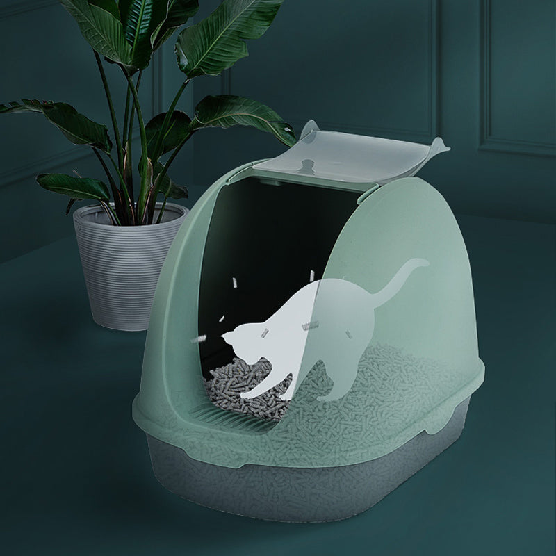 Pet Cat Litter Basin Fully Enclosed Toilet Box Deodorant Anti-splashing HOOPET