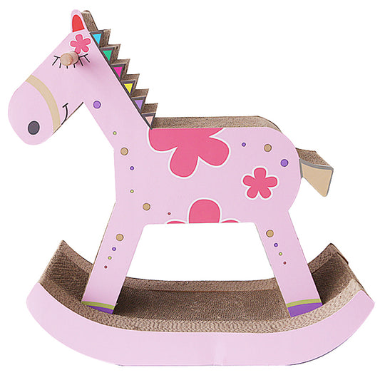 Cat Rocking Horse Corrugated Cardboard Scratching Claw Grinding Toy