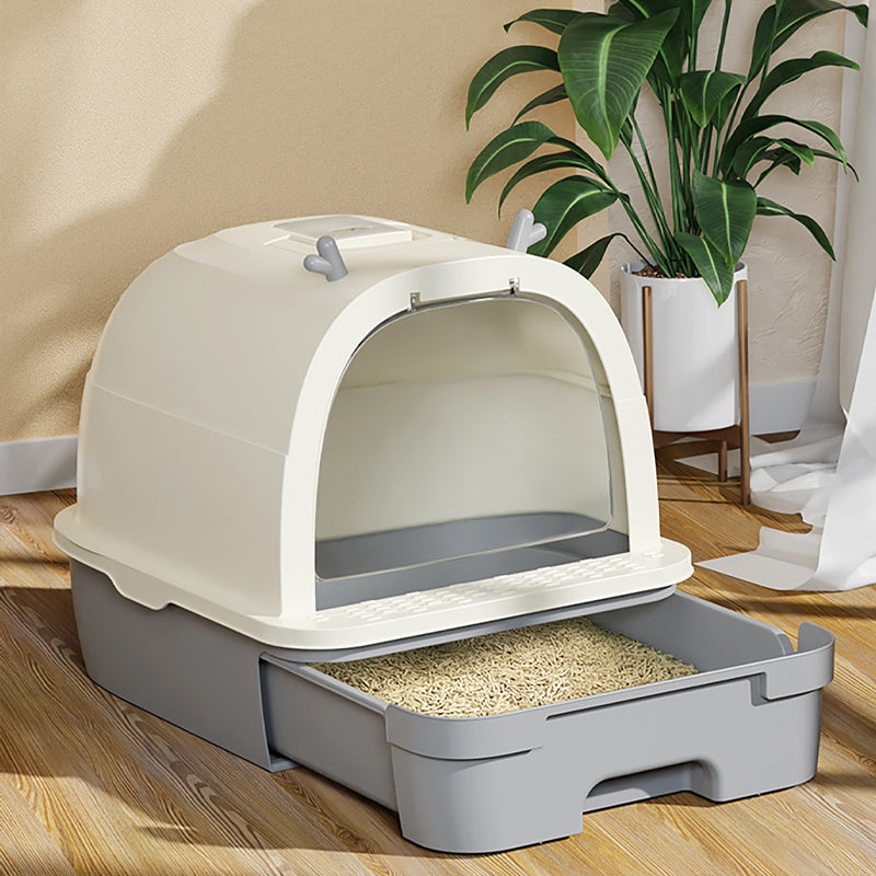 Antler Dual-use Pet Cat Litter Box Fully Semi-closed Drawer Type Oversized