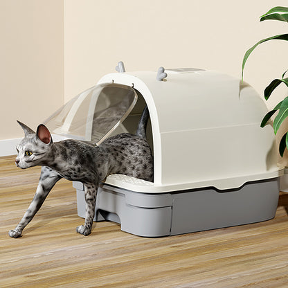 Antler Dual-use Pet Cat Litter Box Fully Semi-closed Drawer Type Oversized