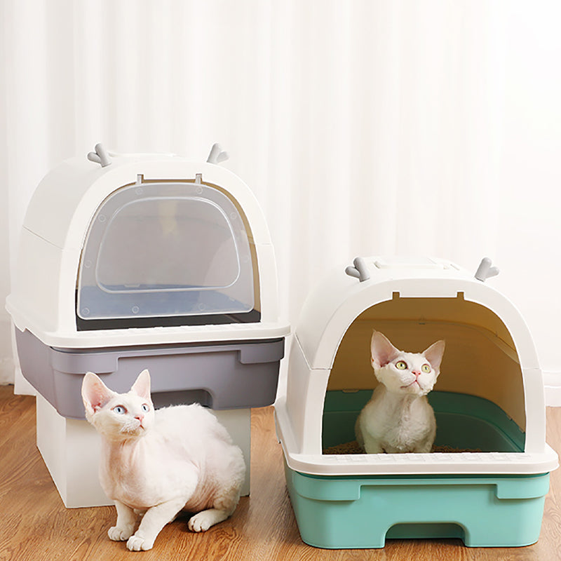 Antler Dual-use Pet Cat Litter Box Fully Semi-closed Drawer Type Oversized