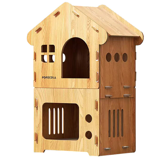 Duplex Pet Villa Cat Scratching Board Nest Double-layer Corrugated Box POPOCOLA