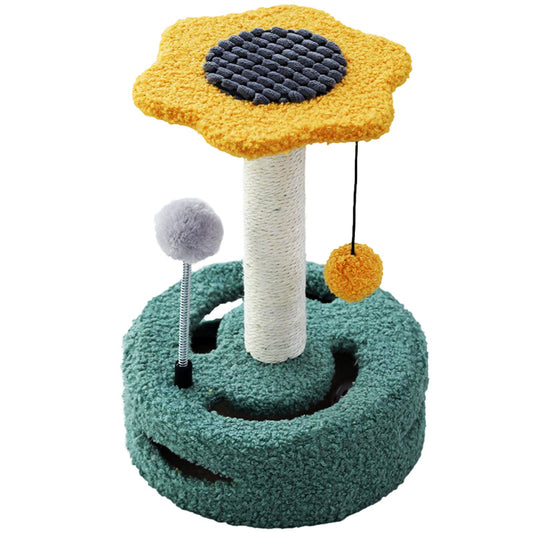 Sunflower Turntable Climbing Frame Pet Cat Steady Post Frame Nest Scratch Board