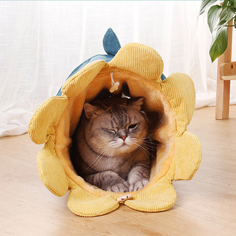 Pet cat Dog Foldable Tunnel Toy Cozy Vegetable Peekaboo Hideaway