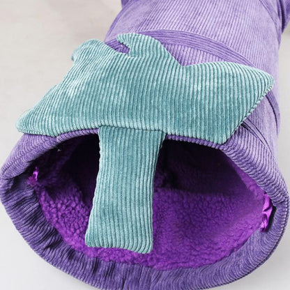 Pet cat Dog Foldable Tunnel Toy Cozy Vegetable Peekaboo Hideaway