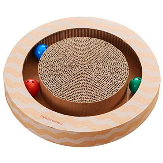 Cat Scratch Board & Flying Saucer Magic Ball Toy with Sound Bells