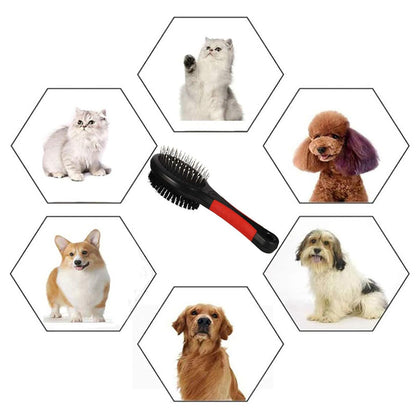 Pet Cat Dog Double-sided Brush Comb Grooming Dual Use Massage