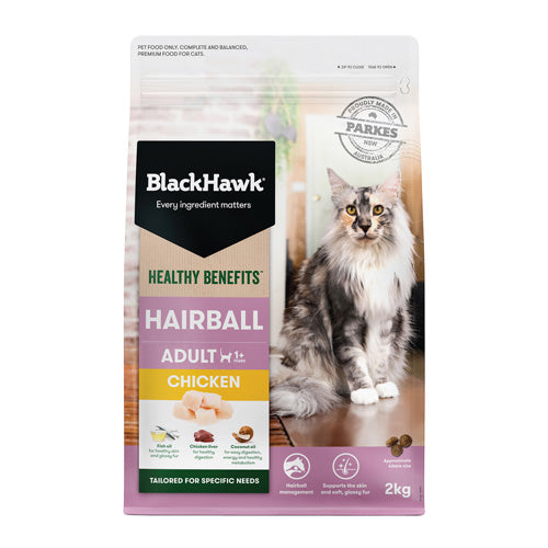 BLACKHAWK CAT HEALTHY BENEFITS HAIRBALL CHICKEN 2KG/4KG