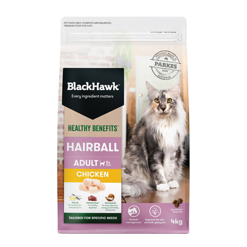 BLACKHAWK CAT HEALTHY BENEFITS HAIRBALL CHICKEN 2KG/4KG