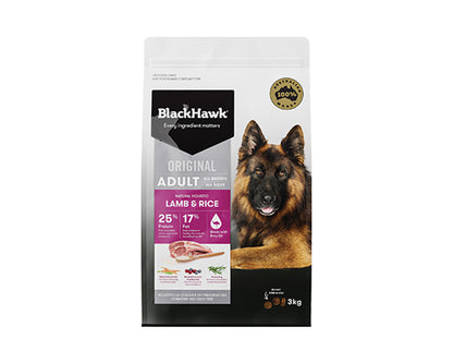 BLACKHAWK DOG LAMB & RICE 3KG/10KG/20KG