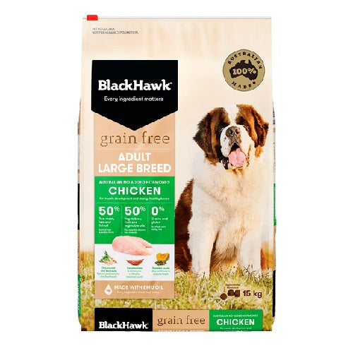 BLACKHAWK  DOG GRAIN FREE LARGE BREED CHICKEN 15KG