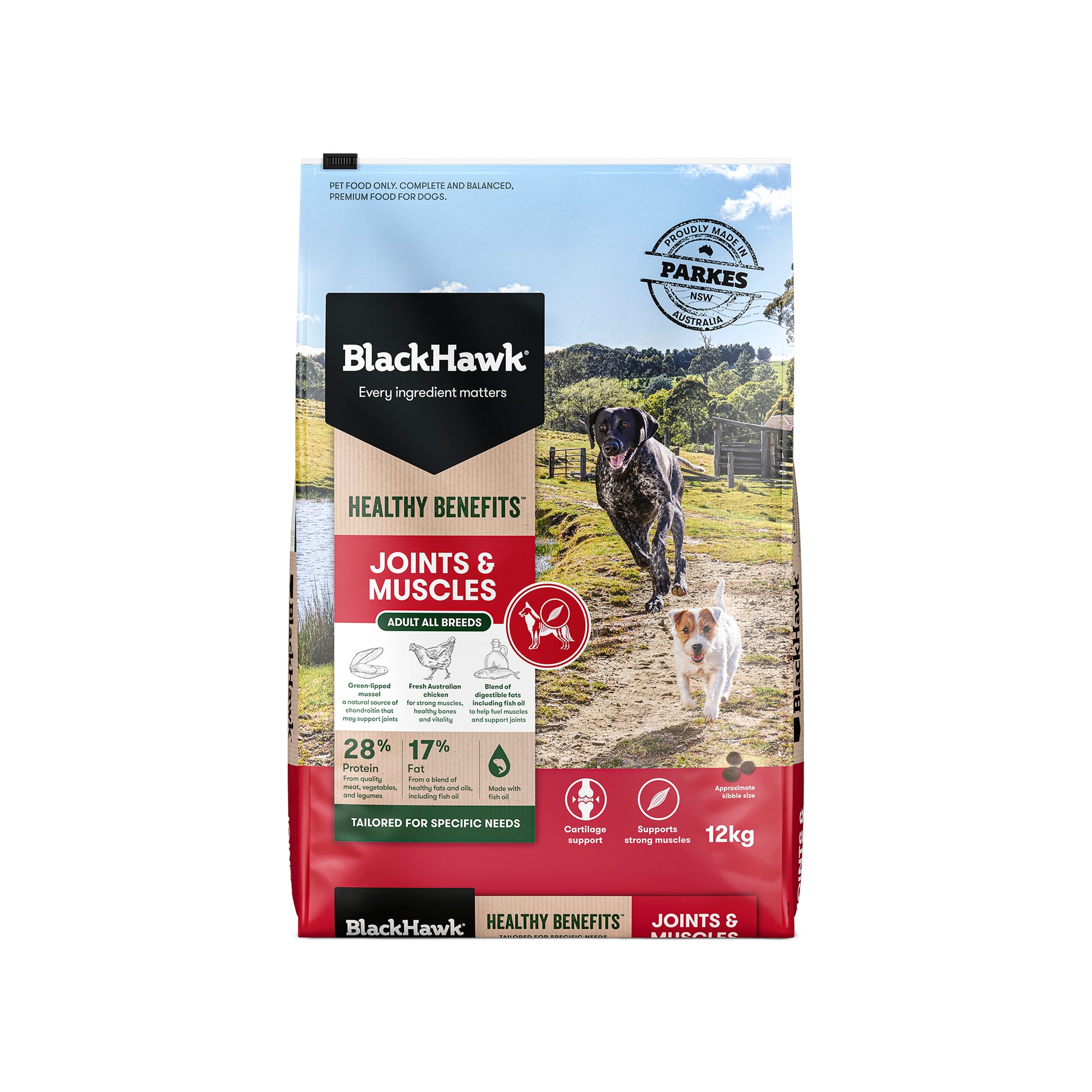 BLACKHAWK DOG JOINTS & MUSCLES 2KG/12KG