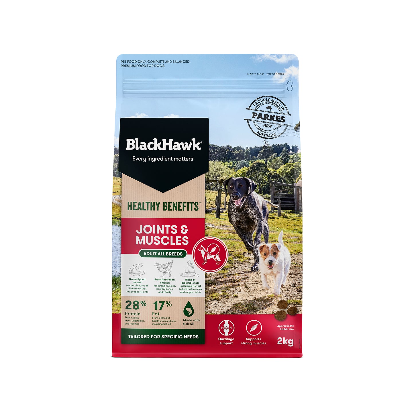 BLACKHAWK DOG JOINTS & MUSCLES 2KG/12KG