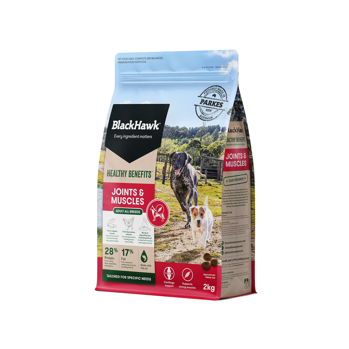 BLACKHAWK DOG JOINTS & MUSCLES 2KG/12KG