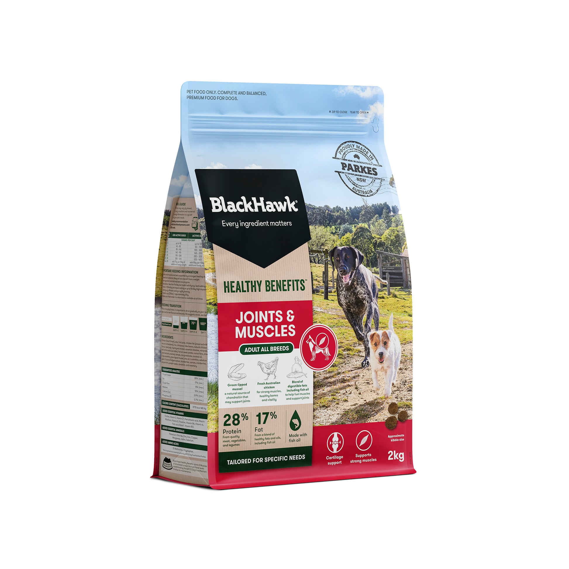 BLACKHAWK DOG JOINTS & MUSCLES 2KG/12KG